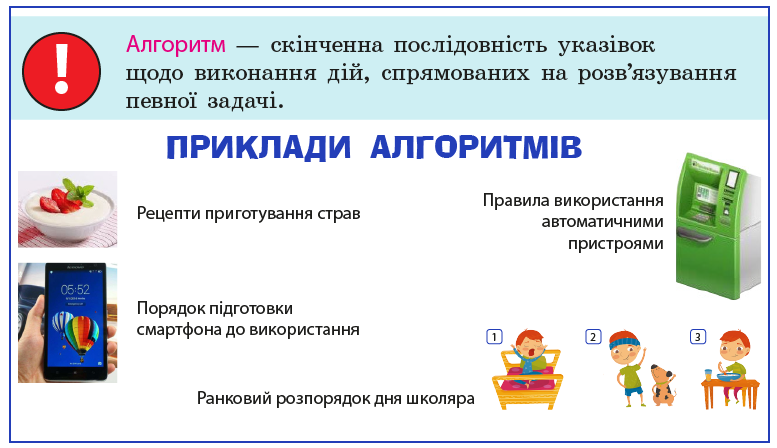 18. Алгоритм і його властивості. Виконавці алгоритмів